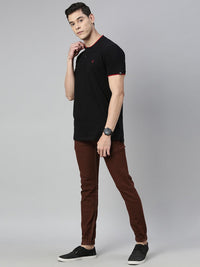 Urbano Fashion Men Brown Jogger Mid-Rise Clean Look Stretchable Jeans