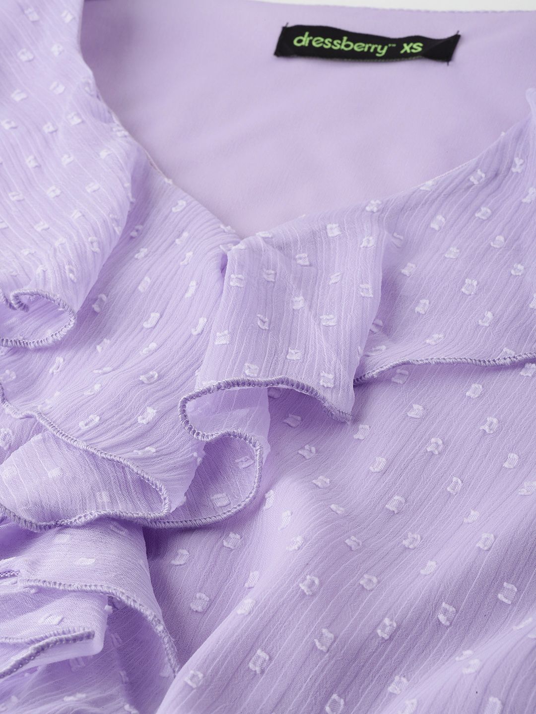 DressBerry Dobby Dream Ruffled Blouson Top