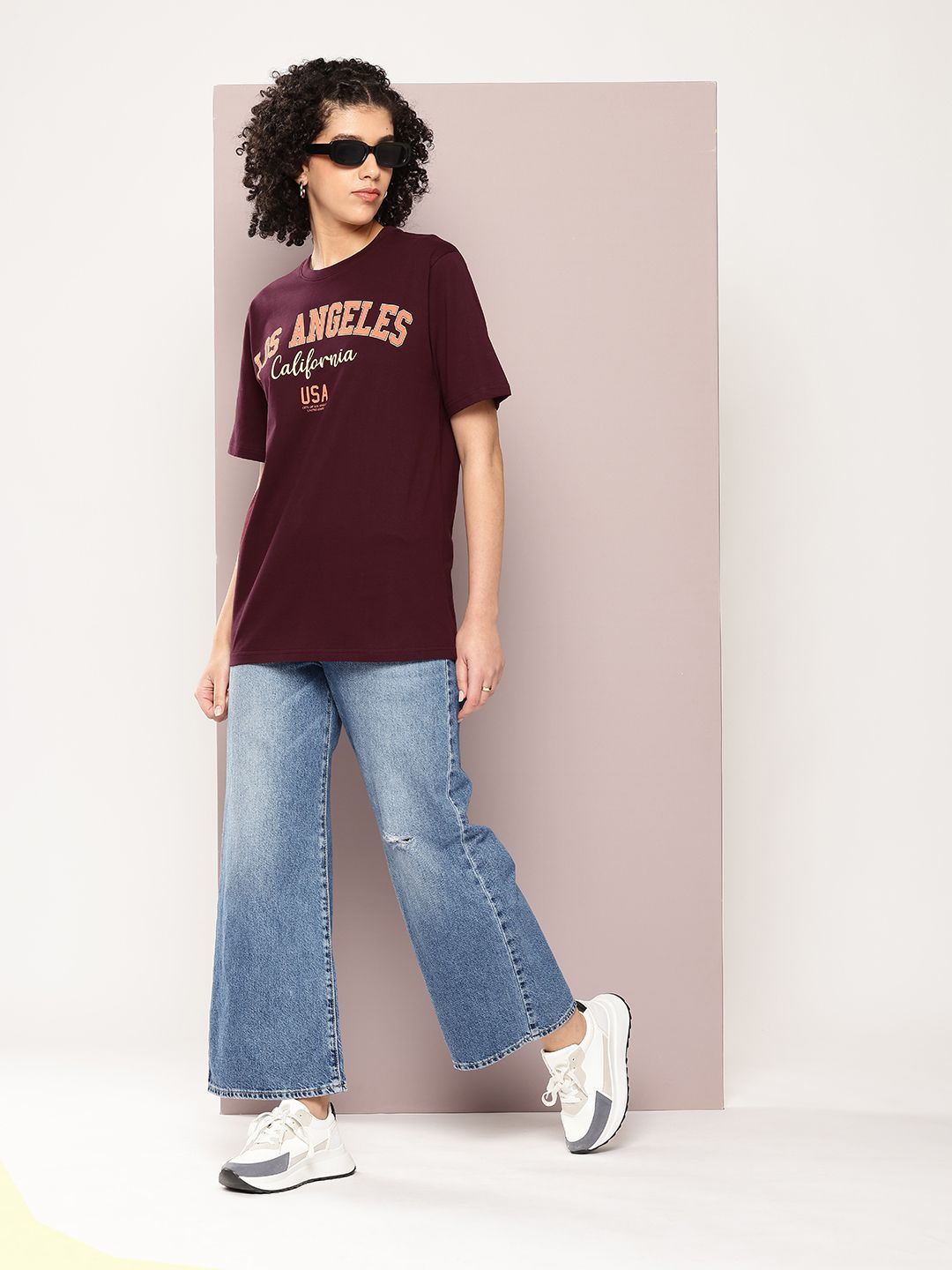 DILLINGER Women Typography Printed Oversized T-shirt