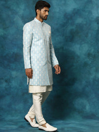 VASTRAMAY Embroidered Indo Western Sherwani Set