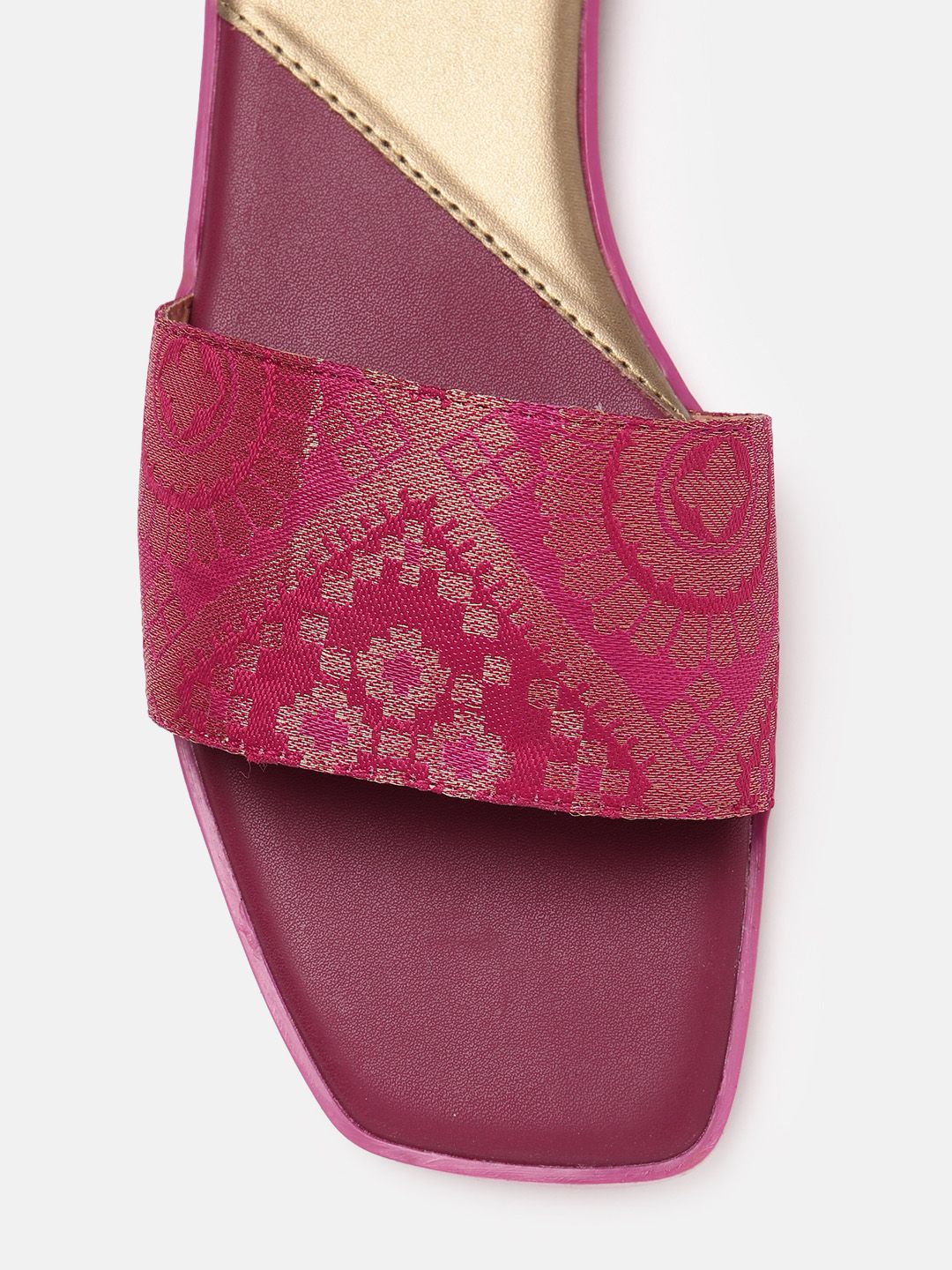 Anouk Women Woven Design Ethnic Open Toe Flats