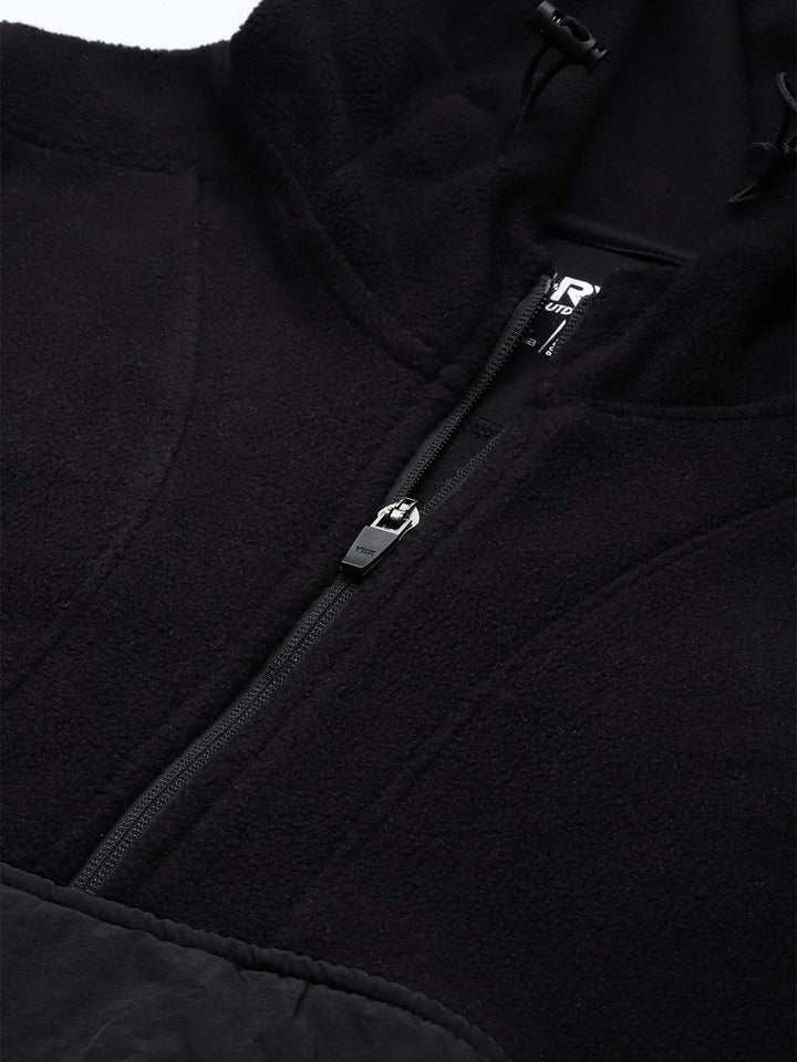 HRX by Hrithik Roshan Hooded Half-Zipper Sweatshirt