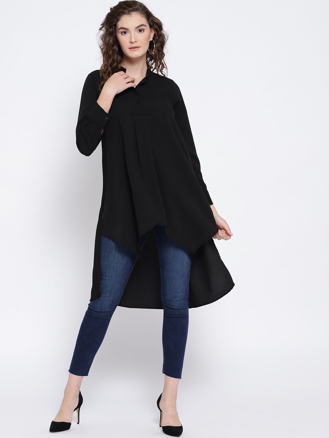 Berrylush Black High-Low Top