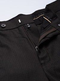 Park Avenue Men Checked Smart Fit Formal Trousers