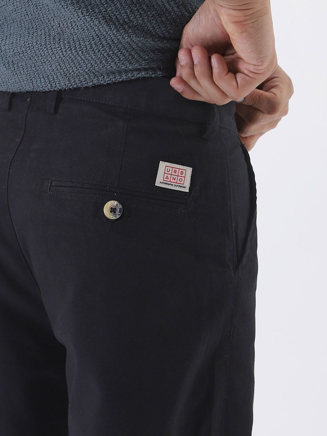 Urbano Fashion Men Solid Non Stretchable Loose Baggy Fit Chino Trousers