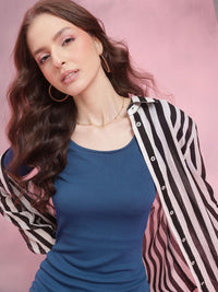 DressBerry Textured Rib Bodycon Mini Dress