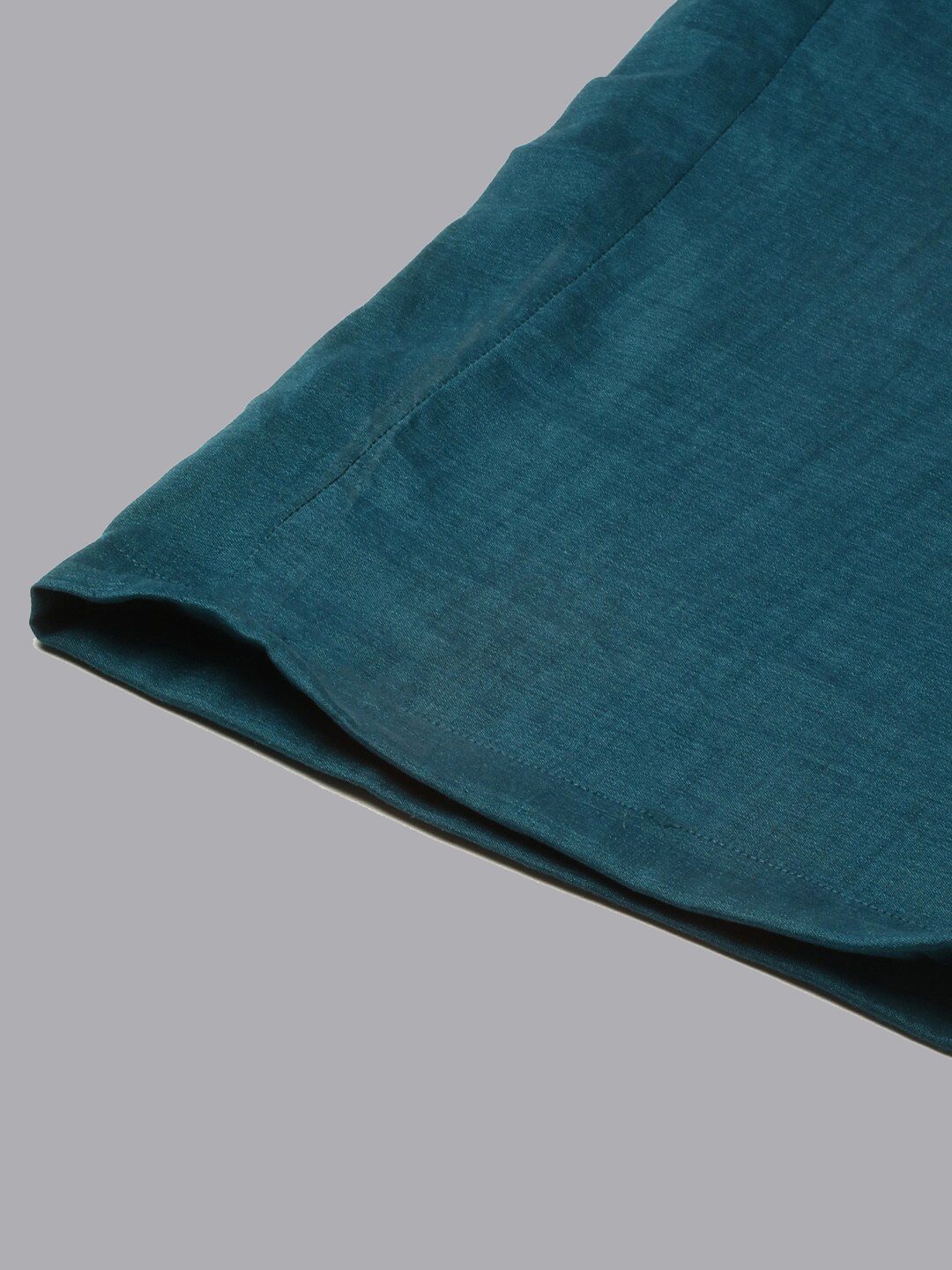 KALINI Woven Design Striped Straight Kurta With Trousers