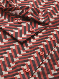 DressBerry Printed Semi Sheer Casual Shirt