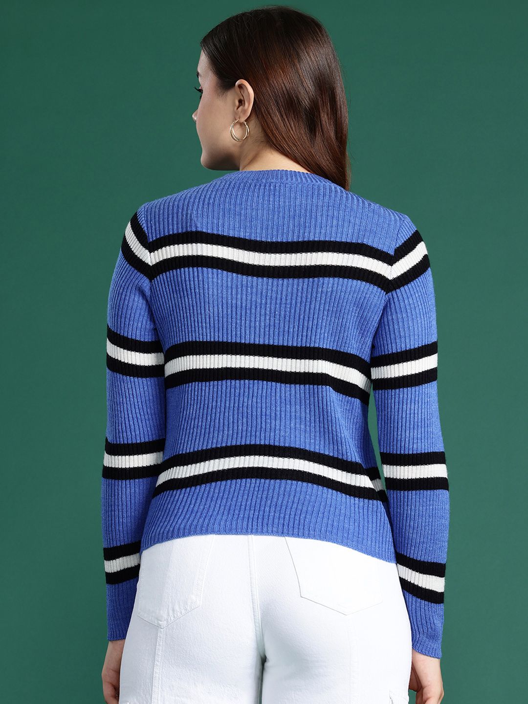 DressBerry Women Striped Acrylic Pullover