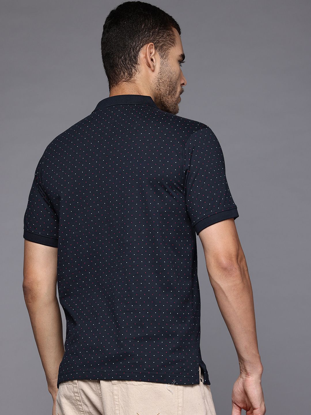 Raymond Slim Modern Fit Printed Polo Collar Pure Cotton T-shirt