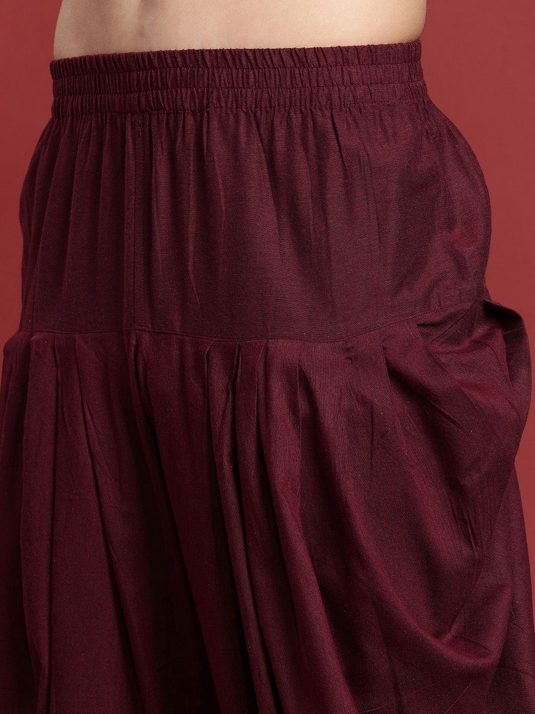 Anouk Striped Straight Regular Kurta with Dhoti Pants