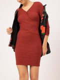 DressBerry Curve Appeal Ribbed Bodycon Dress