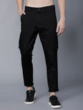 HIGHLANDER Men Black Slim Fit Solid Cargos