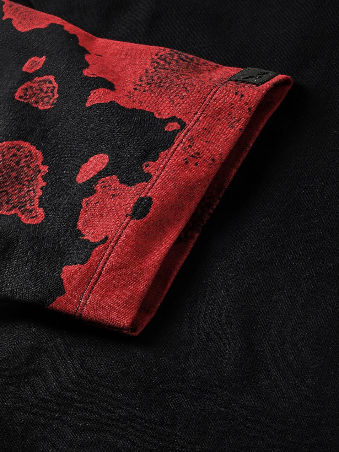 THE BEAR HOUSE Abstract Printed Regular Fit Cotton T-shirt