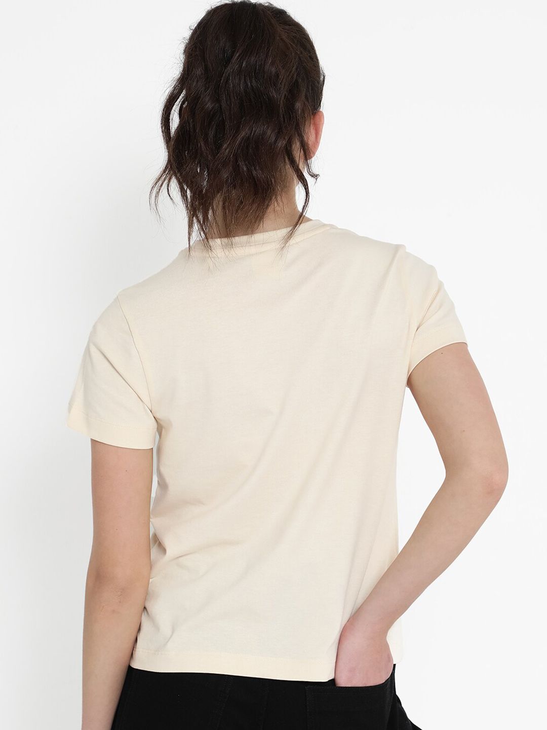 RAREISM Graphic Printed Round Neck Cotton T-shirt