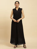 W Women Self Designed Top & Palazzo