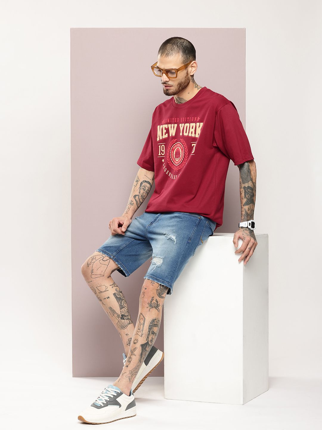 DILLINGER Men Graphic Printed Oversized T-shirt
