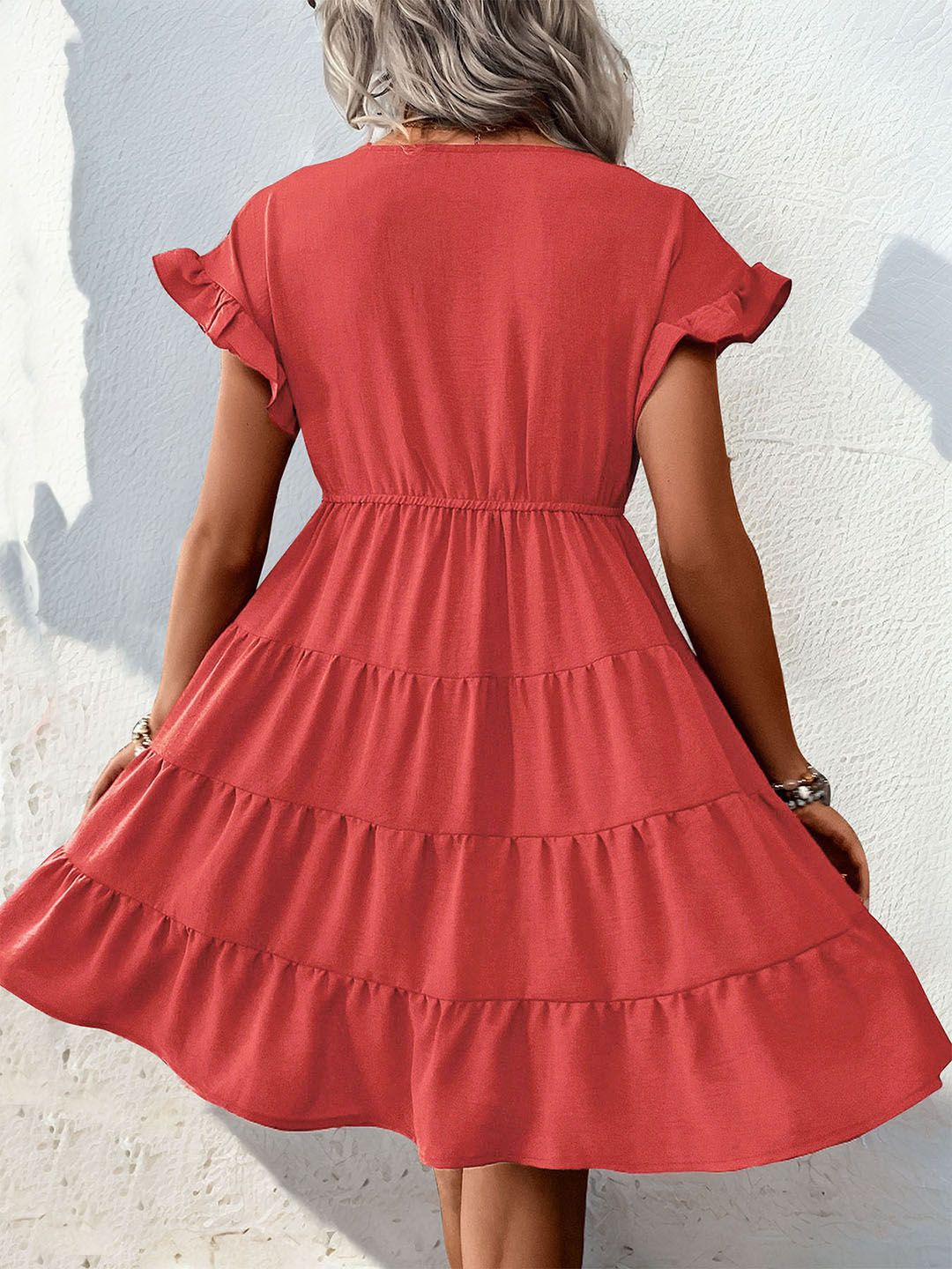 DressBerry Ruffled Fit & Flare Dress