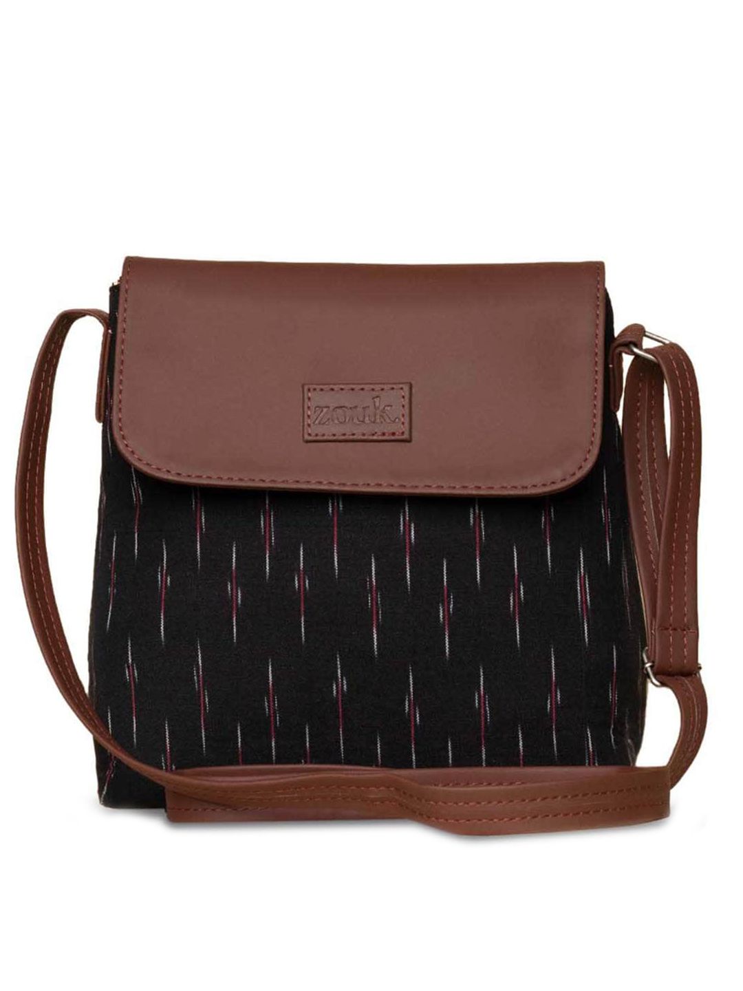 ZOUK Ikat Printed Structured Sling Bag