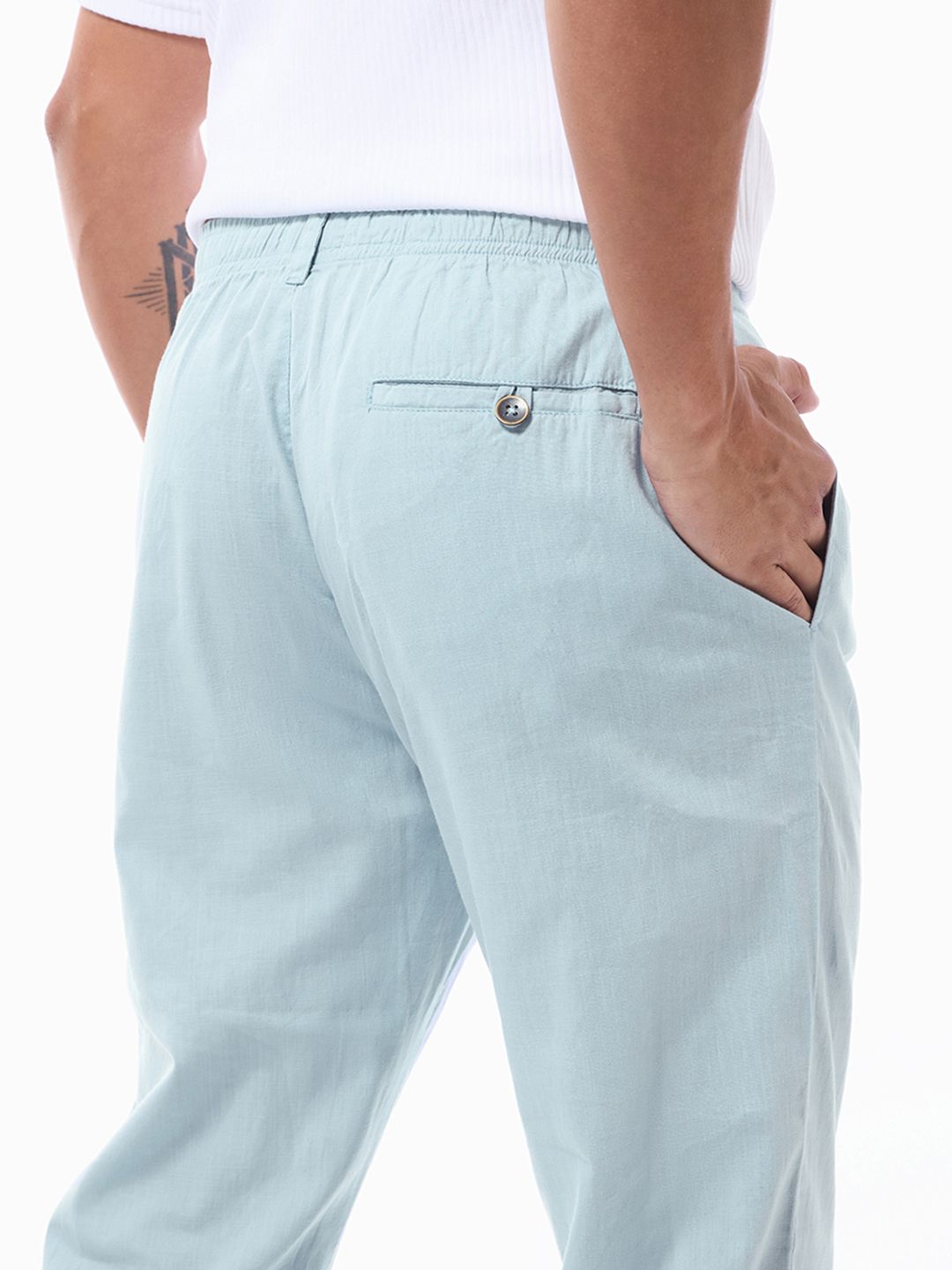 Bewakoof Men Sky Blue Joggers
