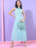 Tokyo Talkies Women Blue A-Line Maxi Dress