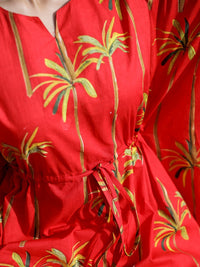 SANSKRUTIHOMES Floral Printed Cotton Kaftan Co-Ords Set