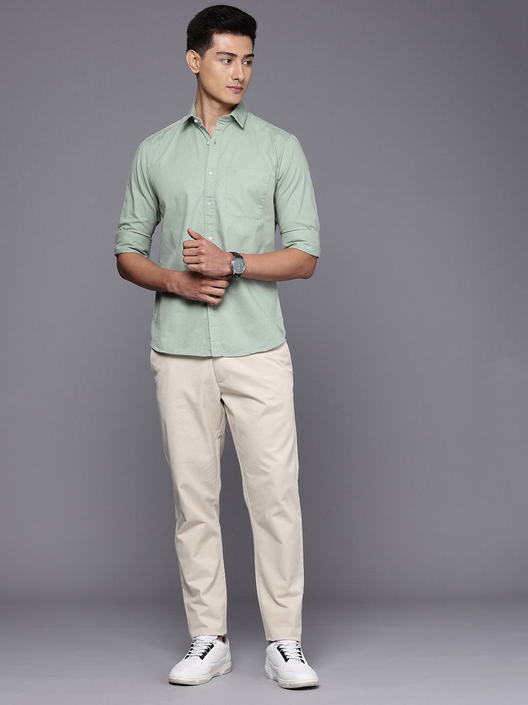 Raymond Pure Cotton Slim Fit Casual Shirt