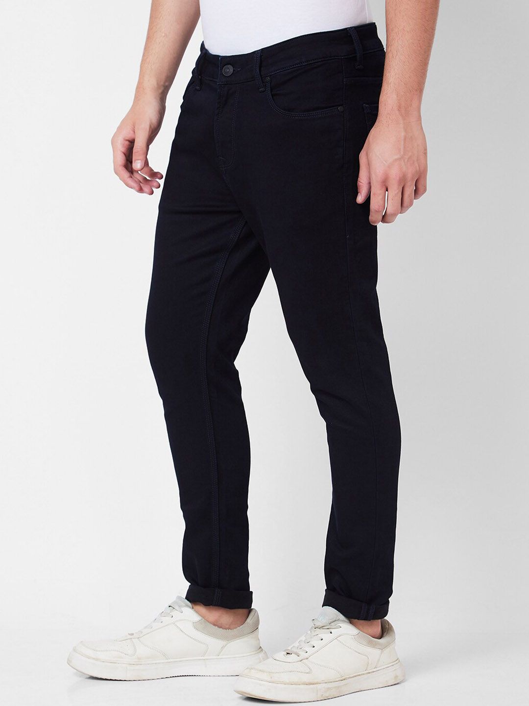 SPYKAR Men Mid Rise Slim Fit Clean Look Cotton Jeans