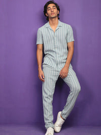 RARE RABBIT Men Nanos Striped Slim Fit Opaque Shirt