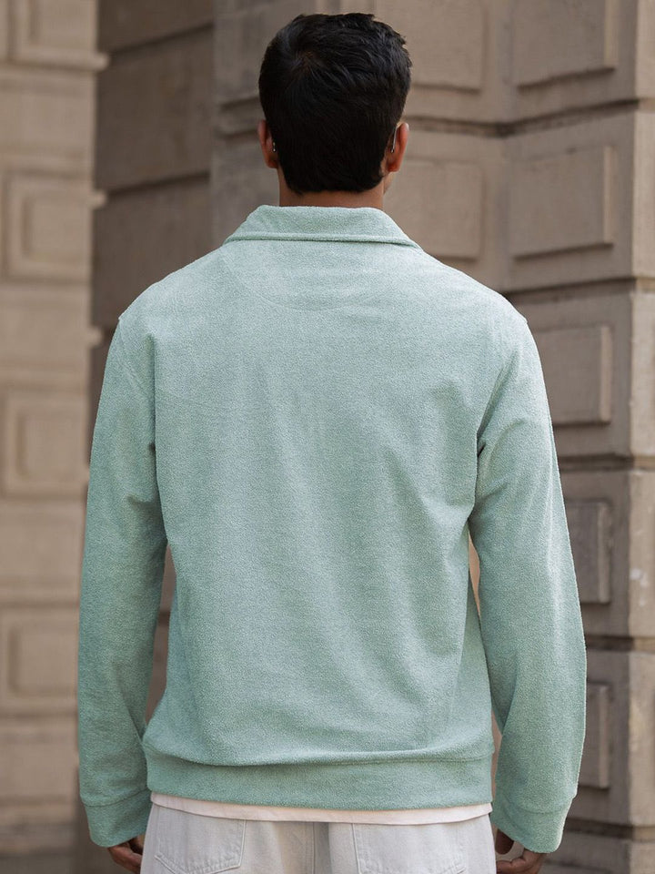 Powerlook Men Solid Polo Collar T-shirt