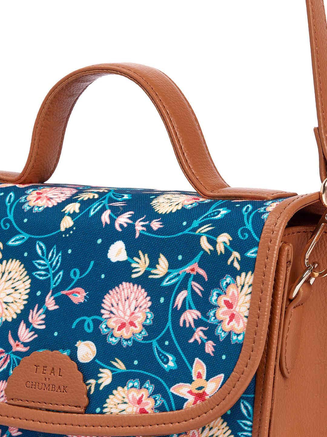 TEAL BY CHUMBAK Floral Printed Sling Bag