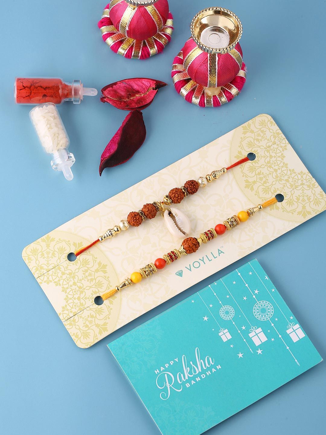 Set Merah Voylla Dua Rakhi Rohani