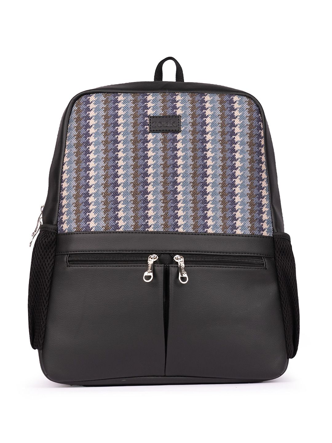 ZOUK Bombay Houndstooth Printed Backpack with Compression Straps Up to 16 inch