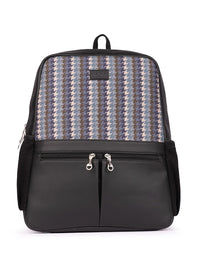 ZOUK Bombay Houndstooth Printed Backpack with Compression Straps Up to 16 inch