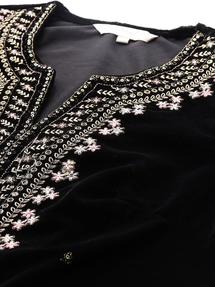 all about you Ethnic Motifs Yoke Design Zari Work Kurta