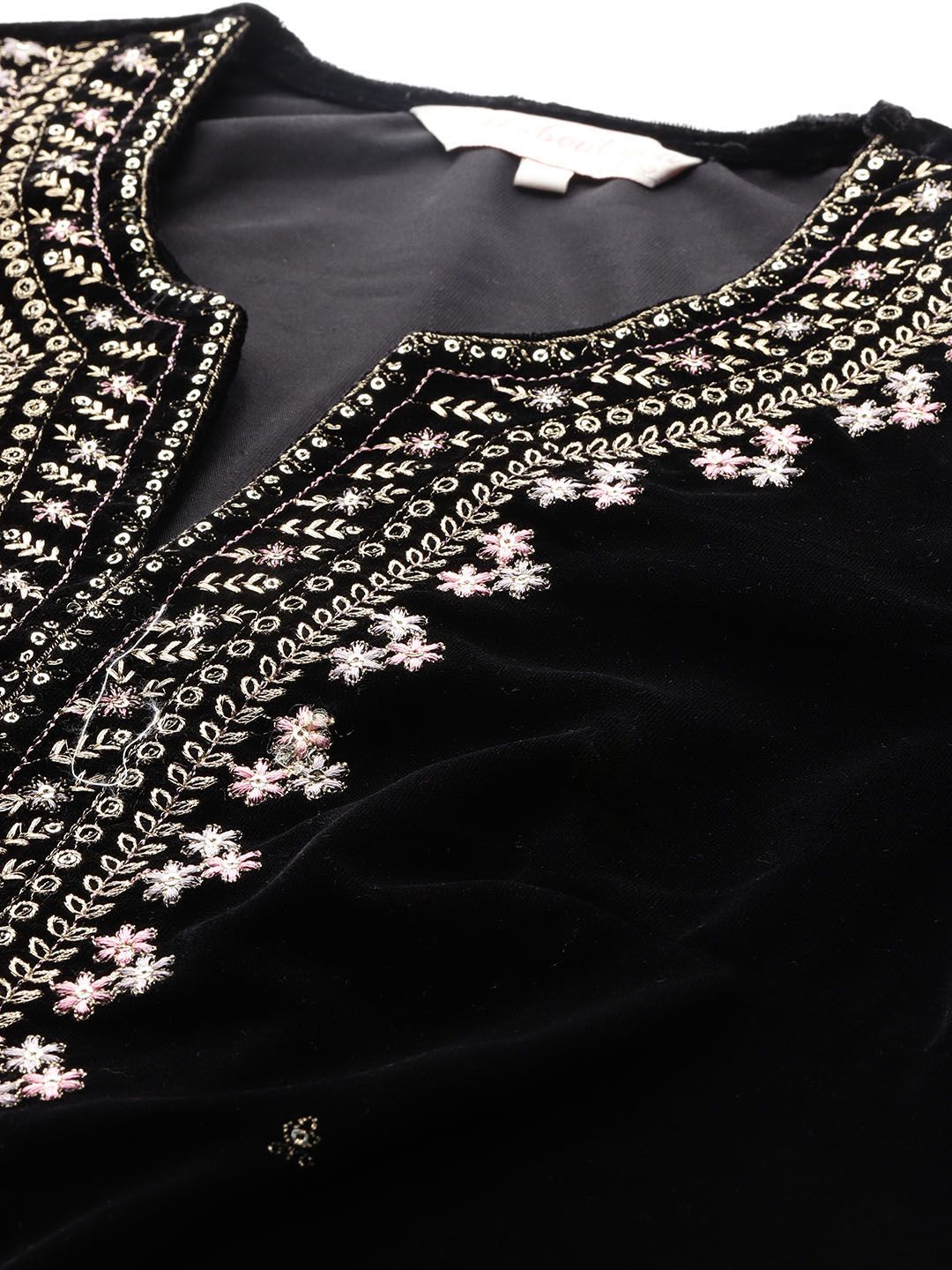 all about you Ethnic Motifs Yoke Design Zari Work Kurta