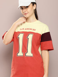 DILLINGER Women Typography Printed Oversized T-shirt