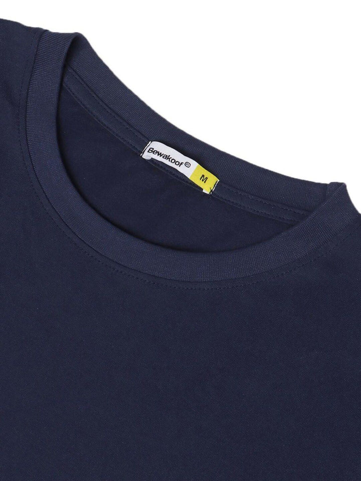 Bewakoof Men Peace Out Astronaut Graphic Print Oversized T-shirt