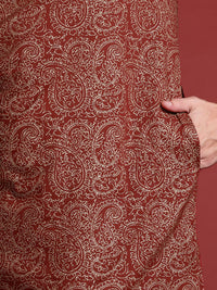 Anouk Tyohaar Collection Cotton Paisley Print High-Low Kurta