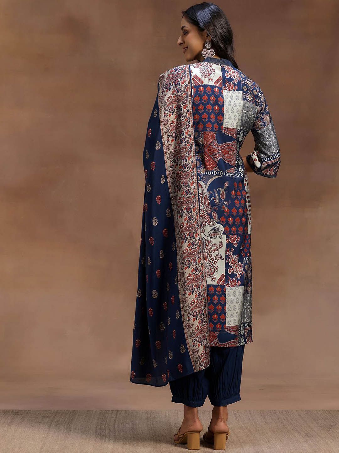 Libas Floral Printed Kurta with Salwar & With Dupatta