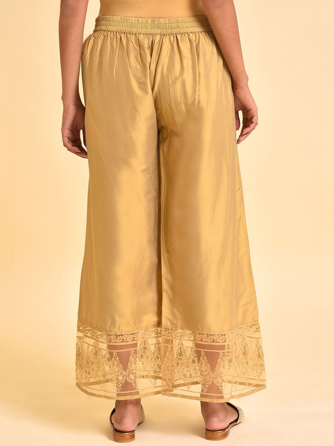 W Women Ethnic Motif Hem Design Palazzos