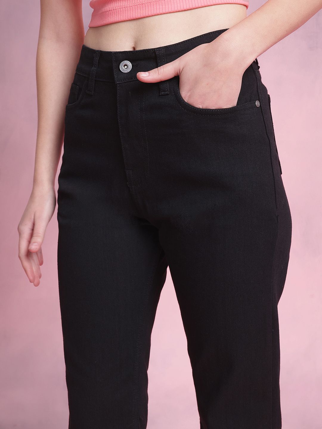 DressBerry Women Mid-Rise Straight Fit Stretchable Jeans