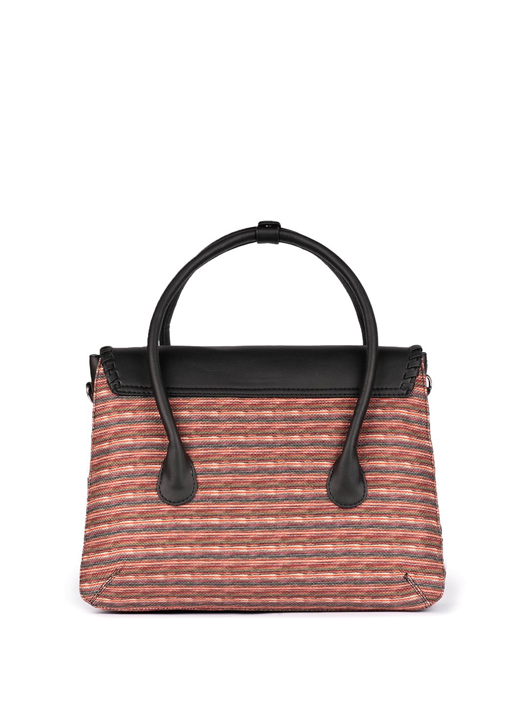 ZOUK Goan Waves Structured Jute Satchel Bag