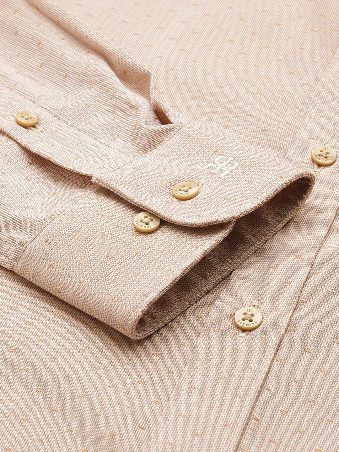 Raymond Slim Fit Textured Pure Cotton Formal Shirt