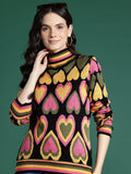DressBerry Pure Acrylic Self-Design Pullover
