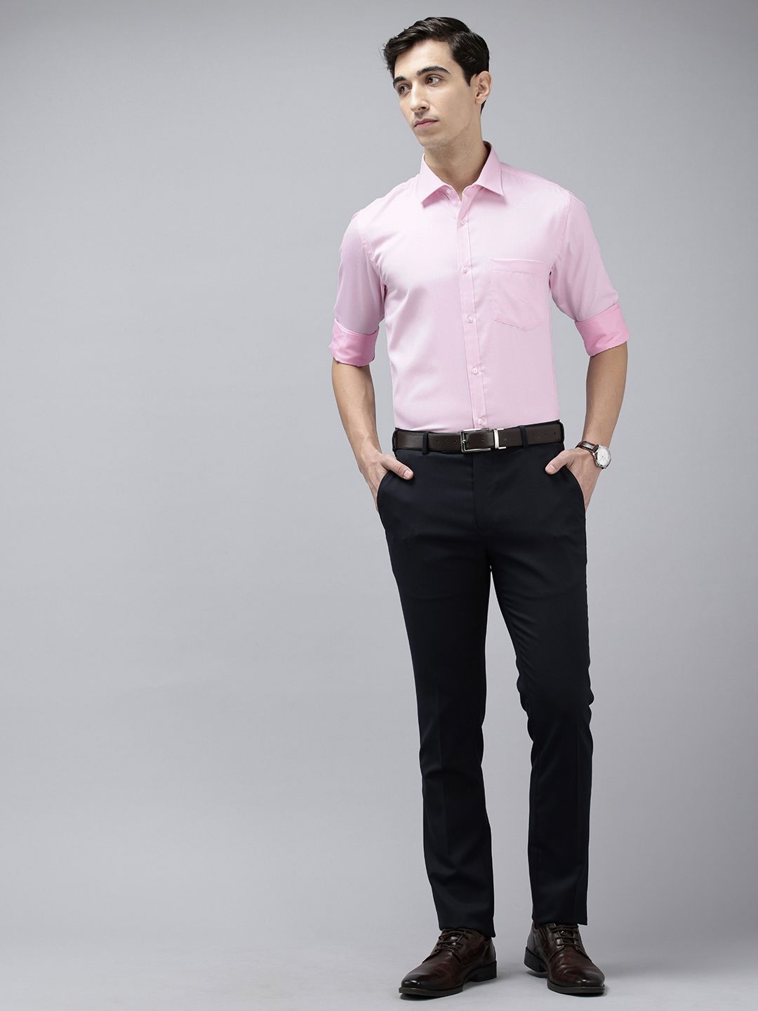 Park Avenue Slim Fit Textured Formal Shirt