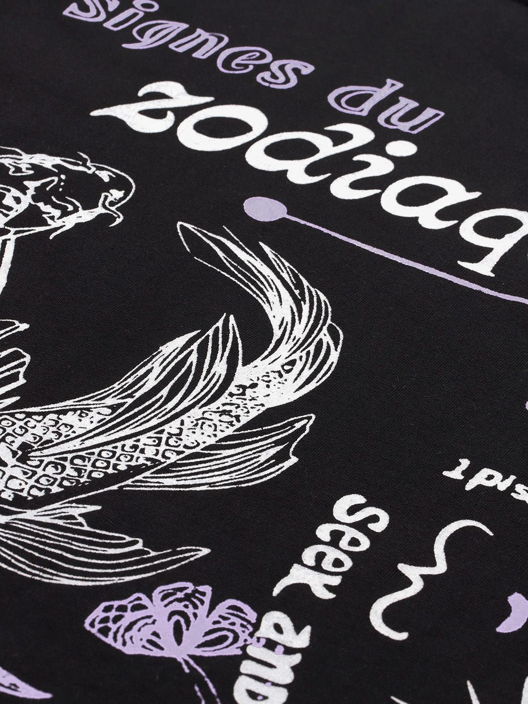 DressBerry Women Printed Drop-Shoulder Sleeves Pure Cotton T-shirt