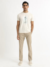 RARE RABBIT Men Hats Graphic Printed Round Neck Slim Fit Cotton T-Shirt