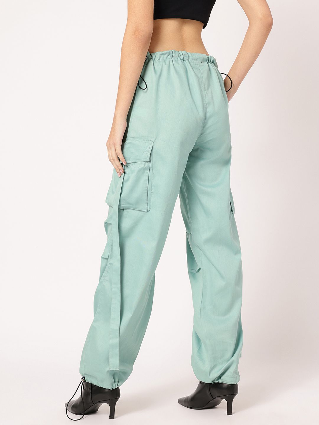 DressBerry Women Laid-Back Luxe Parachute Trousers