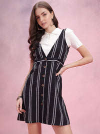 DressBerry Striped A-Line Dress